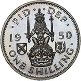 1950 Proof Scottish Shilling - George VI British Coin - Superb