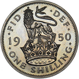 1950 Proof English Shilling - George VI British Coin - Superb