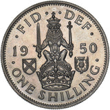 1950 Proof Scottish Shilling - George VI British Coin - Superb