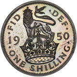 1950 Proof Scottish Shilling - George VI British Coin - Superb
