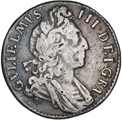 1697 Sixpence - William III British Silver Coin