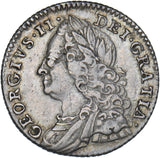 1758 Sixpence - George II British Silver Coin - Nice