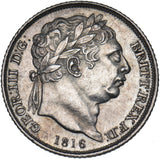 1816 Sixpence - George III British Silver Coin - Very Nice