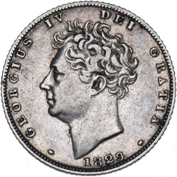 1829 Sixpence - George IV British Silver Coin - Nice
