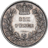 1846 Sixpence - Victoria British Silver Coin - Very Nice