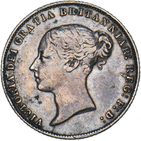 1858 Sixpence - Victoria British Silver Coin - Nice