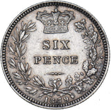 1879 Sixpence - Victoria British Silver Coin - Very Nice