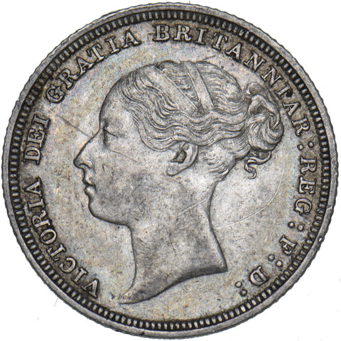1880 Sixpence - Victoria British Silver Coin - Nice