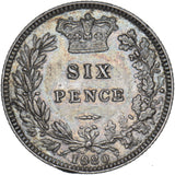 1880 Sixpence - Victoria British Silver Coin - Nice