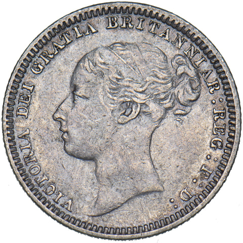 1880 Sixpence - Victoria British Silver Coin - Nice