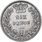 1880 Sixpence - Victoria British Silver Coin - Nice