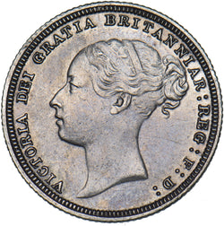 1881 Sixpence - Victoria British Silver Coin - Nice
