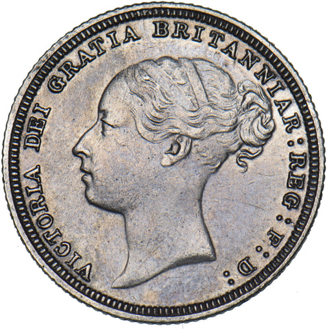 1881 Sixpence - Victoria British Silver Coin - Nice