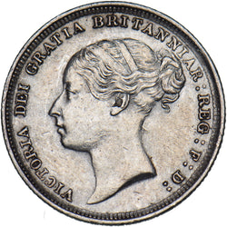 1884 Sixpence - Victoria British Silver Coin - Very Nice