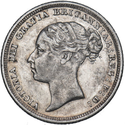 1886 Sixpence - Victoria British Silver Coin - Nice