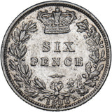 1886 Sixpence - Victoria British Silver Coin - Nice
