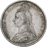 1887 Sixpence - Victoria British Silver Coin - Very Nice