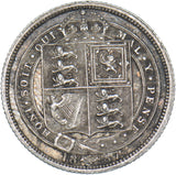 1887 Sixpence - Victoria British Silver Coin - Very Nice