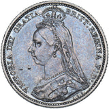 1887 Sixpence - Victoria British Silver Coin - Nice