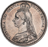 1887 Sixpence - Victoria British Silver Coin - Very Nice