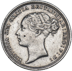 1887 Sixpence (Young Head ) - Victoria British Silver Coin
