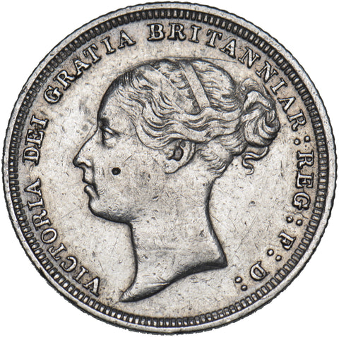 1887 Sixpence (Young Head ) - Victoria British Silver Coin