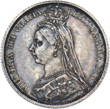 1887 Sixpence - Victoria British Silver Coin - Nice