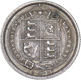 1887 Sixpence - Victoria British Silver Coin - Nice