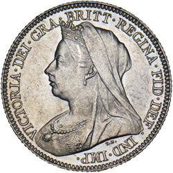 1896 Sixpence - Victoria British Silver Coin - Superb