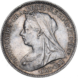 1901 Sixpence - Victoria British Silver Coin - Very Nice