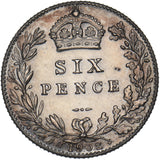 1902 Matt Proof Sixpence - Edward VII British Silver Coin - Superb