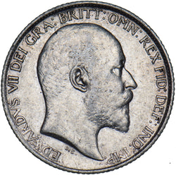 1910 Sixpence - Edward VII British Silver Coin - Nice