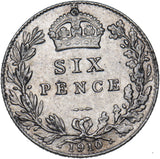1910 Sixpence - Edward VII British Silver Coin - Nice