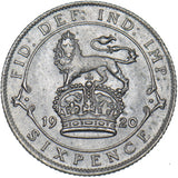 1920 Sixpence - George V British Silver Coin - Very Nice