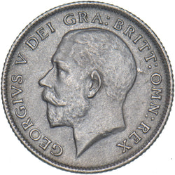 1921 Sixpence - George V British Silver Coin - Nice