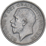 1921 Sixpence - George V British Silver Coin - Nice