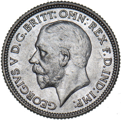 1928 Sixpence - George V British Silver Coin - Very Nice