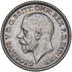 1929 Sixpence - George V British Silver Coin - Very Nice