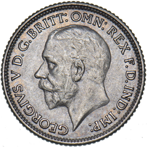1929 Sixpence - George V British Silver Coin - Very Nice