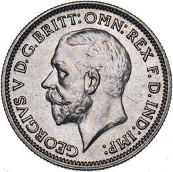 1931 Sixpence - George V British Silver Coin - Superb