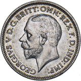 1934 Sixpence - George V British Silver Coin - Superb