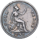 1842 Groat (Fourpence) - Victoria British Silver Coin