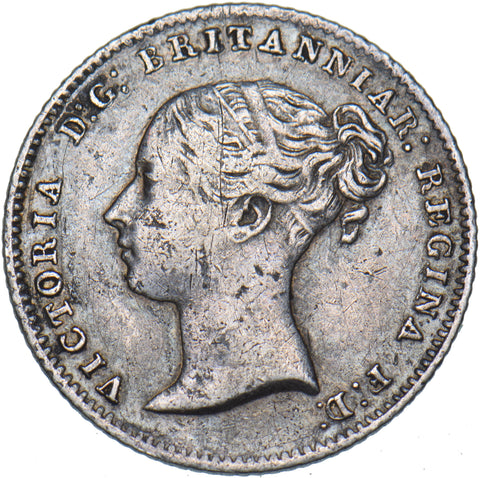 1846 Groat (Fourpence) - Victoria British Silver Coin - Nice