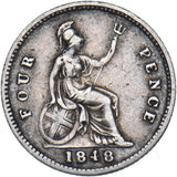 1848 Groat (Fourpence) - Victoria British Silver Coin