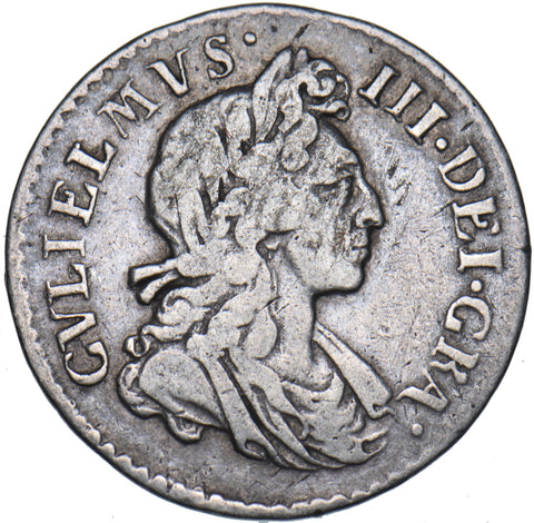 1699 Threepence - William III British Silver Coin - Nice