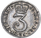 1763 Threepence - George III British Silver Coin - Nice