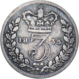 1835 Threepence - William IV British Silver Coin