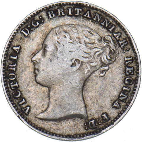 1843 Threepence - Victoria British Silver Coin - Nice