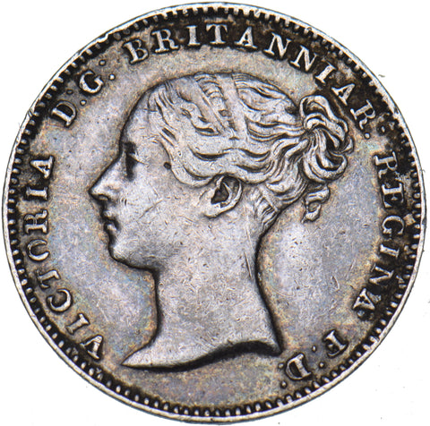 1843 Threepence - Victoria British Silver Coin - Very Nice