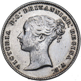 1850 Threepence - Victoria British Silver Coin - Very Nice